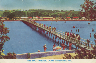 Photograph - Cunninghame Arm footbridge Lakes Entrance Victoria. c1955, Rose Series, 1955 c