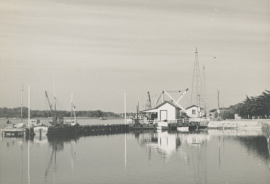 Photograph - Eastern Wharf/ Harbecks wharf Lakes Entrance Victoria, 1950 c