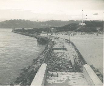 Photograph - Flagstaff above the entrance channel at Lakes Entrance Victoria c1952, L Carpenter, 1/11/1952 12:00:00 AM