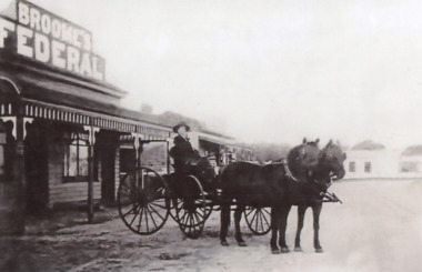 Photograph - Brooms Federal Coffee Palace Esplanade Lakes Entrance Victoria c 1910, 1910 c