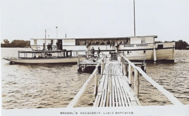 Photograph - Baang Yarnda and launch Maranui Lakes Entrance c1920