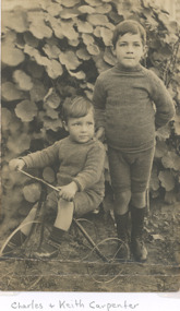 Postcard, Charles Henry and Keith Carpenter, 1912 c