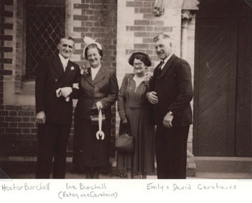 Photograph, marriage of Hector Burchell to Ina Eaton nee Carstairs 1953, 1953