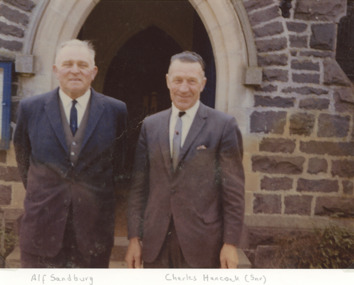 Photograph, Alf Sandburg and Charles Hancock Senior, 1966