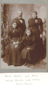 Photograph - Walter, Frances Mary, Alice  and Ethel Grant, Ward Bros