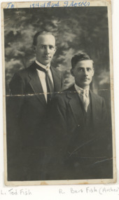 Postcard, Howard D Bulmer, Albert Stocks and Ted Fish Bairnsdale Victoria, 1915 c