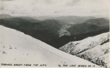 Photograph - High Country looking toward Bright, Victoria c1940, Ray Love series, 1940 c