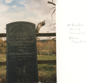 Photograph - O'Rourke  grave, old Black Mountaine homestead Black Mountain Victoria, Bessie Larkins, 1994 c