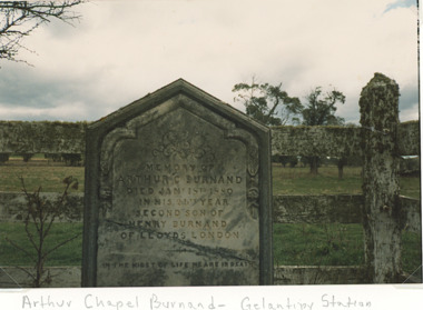 Photograph - Arthur Chapel Burnand  memorial at Gelantipy Victoria, Bessie Larkin, 1994 c