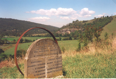 Photograph - Memorial tribute to pioneers of Murrindal, Roger River and Jacksons Crossing at Murrindal Victoria, Judy Davies, 1/03/2000 12:00:00 AM