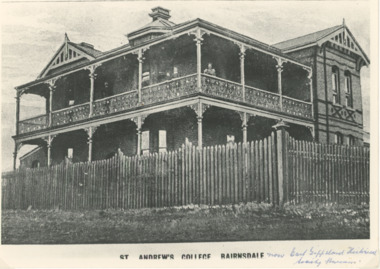 Photograph, St Andrews College Bairnsdale, 1900 c