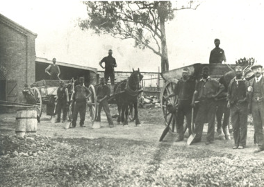 Photograph - Workmen at gas works Bairnsdale Victoria, 1935 c