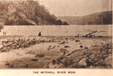Photograph - Mitchell River Weir, Glenaladale Victoria, 1900 c