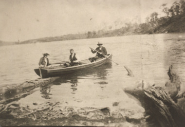 Photograph - Boating on Lake Tyers Victoria, 1905 c