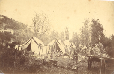 Photograph, Geodetic line, the border between NSW and Victoria, 1860 c