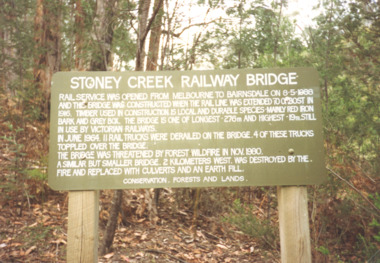 Photograph - Stoney Creek Bridge  Nowa Nowa Victoria, Davies Judy, c1990