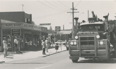 Photograph, Timber Industry blockade Lakes Entrance, 1990