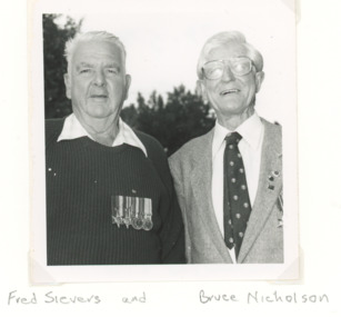 Photograph, Lakes Post Newspaper, Fred Seivers and Bruce Nicholson: Bruthen Victoria, 1994