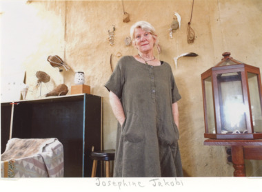 Photograph, EG Newspaper, Josephine Jakob artist shown in her studio with some of her creations Colquhoun Road Lakes Entrance