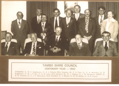 Photograph - Tambo Shire Council and staff 1982, 1982