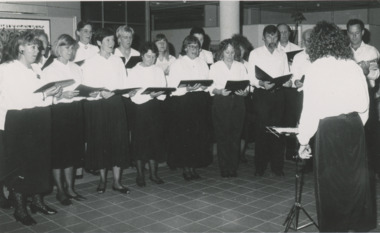 Photograph - Secondary College choir  Lakes Entrance Victoria, Lakes Post Newspaper, 1/03/1992 12:00:00 AM