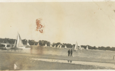 Photograph - 1948 yacht race on Cunninghame Arm Lakes Entrance Victoria, 1948