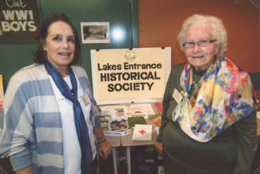 Photograph - Garden Club exhibition Lakes Entrance 2014, East Gippsland Newspaper, Robyn Purdy and Marie Fish, 1/10/2014 12:00:00 AM