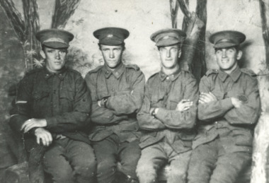 Photograph, William and Les Fish, Frank Terry and Vera Baylis, 1915 cm