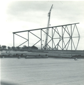 Photograph - Oil rig at Barry Beach, Marie Fish, first oil/gas platform, Barry Beach South Gippsland Victoria, 1968 c