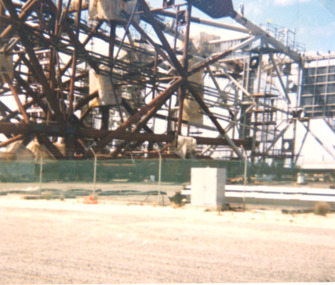 Photograph, Vera Bennett, oil/gas platforms, Barry Beach South Gippsland Victoria, 1987