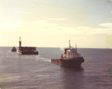 Photograph, Jack Donnelly, Esso Supply boat, Bass Strait, 1975 c