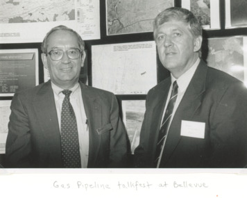 Photograph, Lakes Post Newspaper, Jack Kavannah and  Barry Milliken, Lakes Entrance Victoria 1995