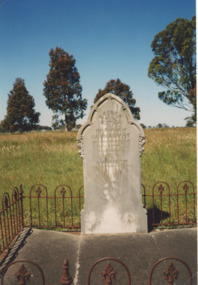Photograph - Bumberrah Cemetery, Johnsonville Victoria, M Holding, George and Sarah Grant headstone, 2010 c