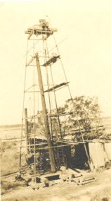 Photograph - Drilling rig,  North Arm Lakes Entrance Victoria, 1926