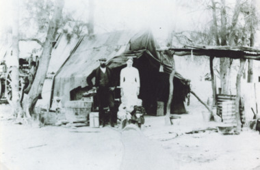 Photograph - Camping in Victorian Bush, Stockmans Hall of Fame Photo, Bush Camp, 1896