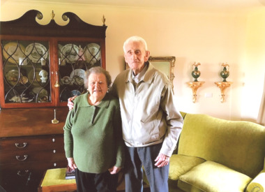 Photograph - WW2 Air Observators Corp Members, Mrs Shirley Hancock and Mr Frank Mitchelson, 2017