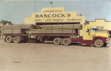 Photograph - Hancock Trucking, Hancocks depot Carpenter Street Lakes Entrance Victoria, 1958
