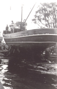 Photograph - Paynesville Slipway, fishing boat Potts at slips Paynesville Victoria
