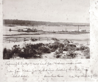 Photograph - New Works Jetty, Brooks Photographic Union, New Works Jetty, Lakes Entrance Victoria, 1885 cm