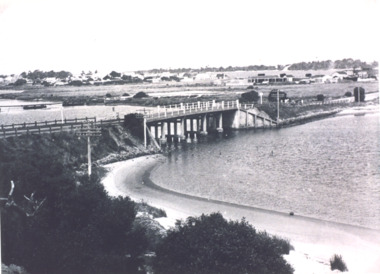 Photograph - North Arm Bridge 1940, Lakes Entrance Victoria, 1940 c