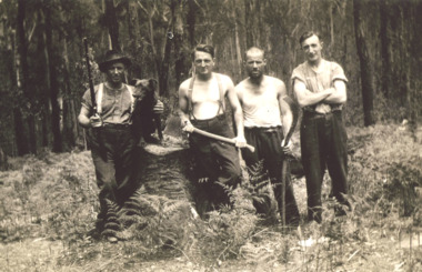 Photograph - Four Mile camp, Buchan  East Gippsland Victoria, 1935-36
