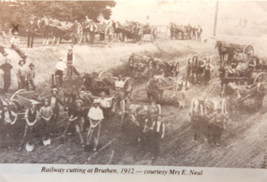 Photograph - Railway Cutting Bruthen, Bruthen Victoria, 1912