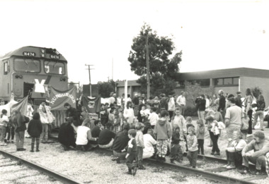Photograph - Rail Service Protest, Bairnsdale Victoria, 1993
