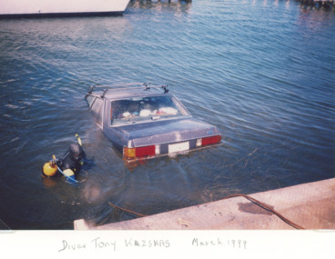 Photograph - Car Accident Cunninghame Arm, LP Newspaper, Lakes Entrance Victoria, 14/03/1999 12:00:00 AM