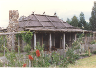 Photograph - Tourist Information Orbost, M Holding, Slab Hut  Orbost Victoria, 1989