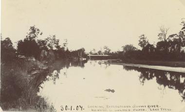 Postcard - Snowy River bridge, H D Bulmer Lake Tyers, Orbost Victoria, 1905 c