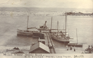 Postcard - SS Blackbird, H D Bulmer Photo Lake Tyers 30.1.07, Marlo Victoria, 1905 c