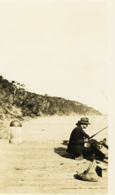 Photograph - Steve Tunks Fishing, 1930 c