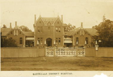 Postcard - Bairnsdale District Hospital, H D Bulmer, 1910 c