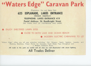 Album - Waters Edge Camp Park, Marie Fish, 1962 to 1975